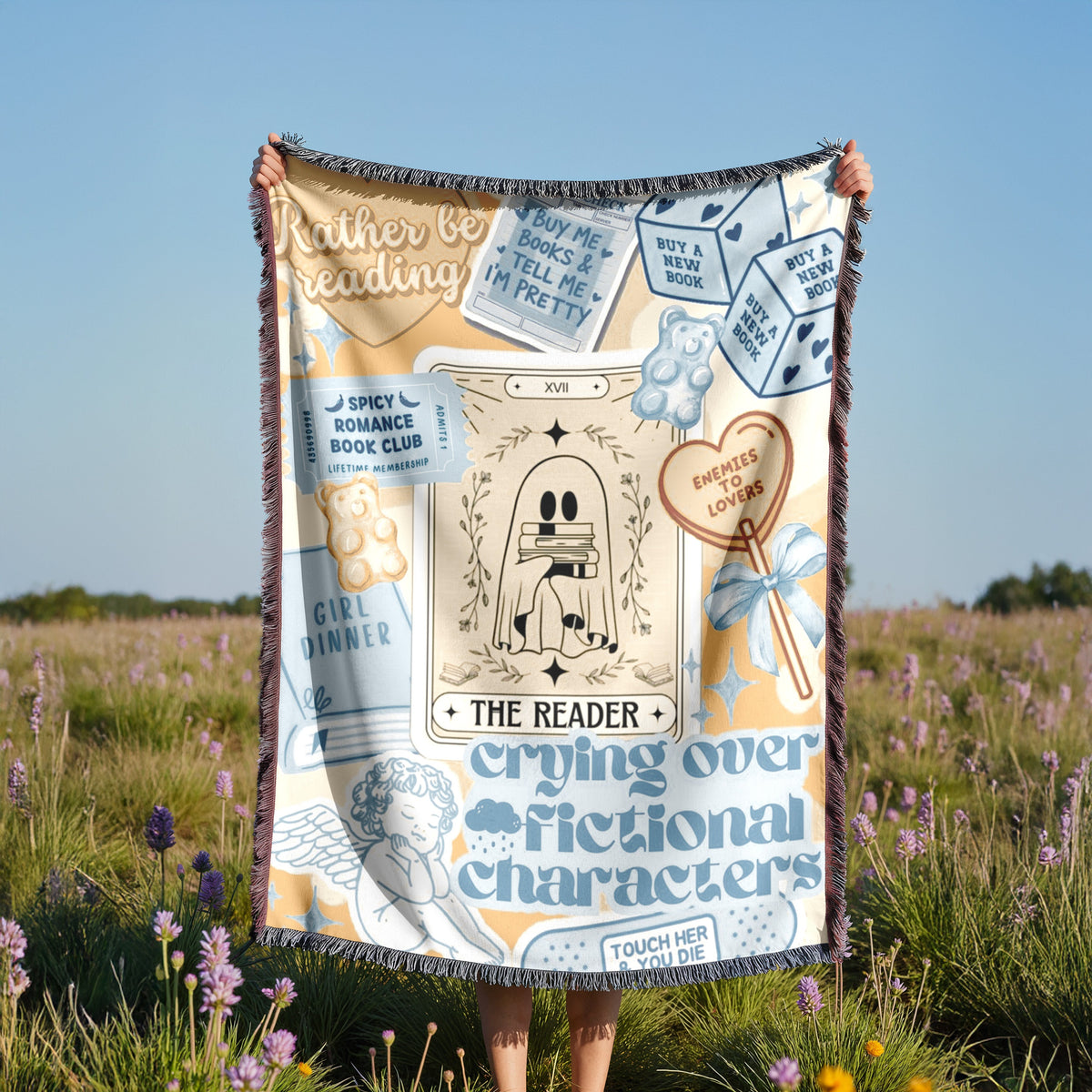 Bookish Woven Throw Blanket