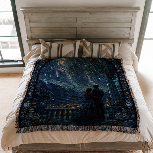 Starfall Night Woven Throw Blanket