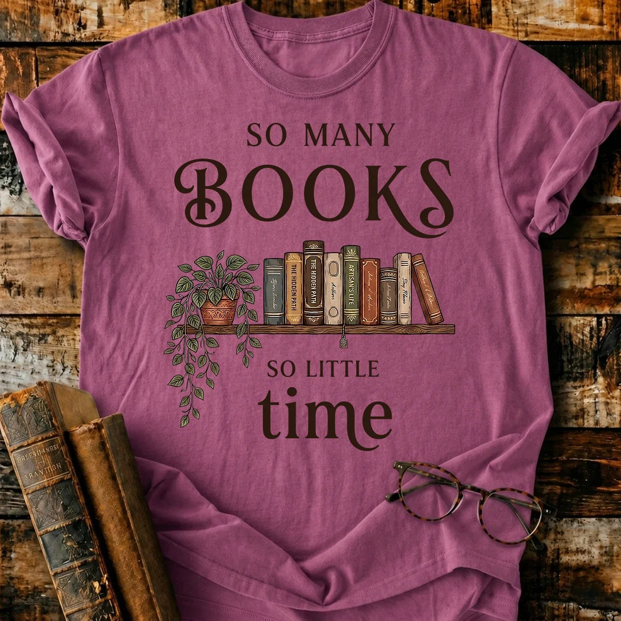 Many Book Little Time T-Shirt
