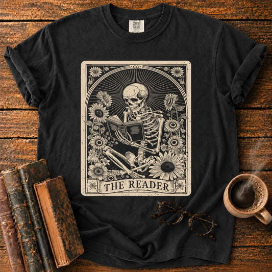 Floral The Reader Tarot Card T-Shirt