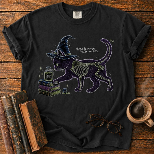 Occult Cat Witch and Magical Books T-Shirt