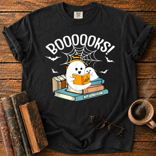 Booooks Ghost Read Books Halloween T-Shirt