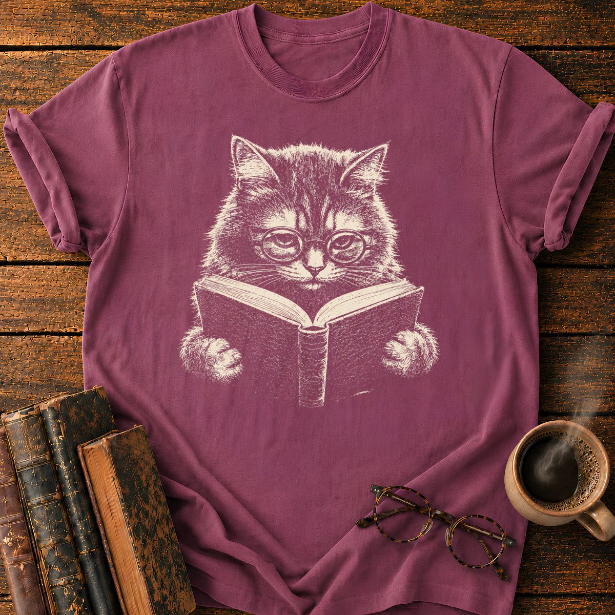 Bookish Cat T-Shirt