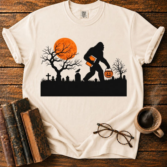 Sasquatch Halloween Graveyard T-Shirt