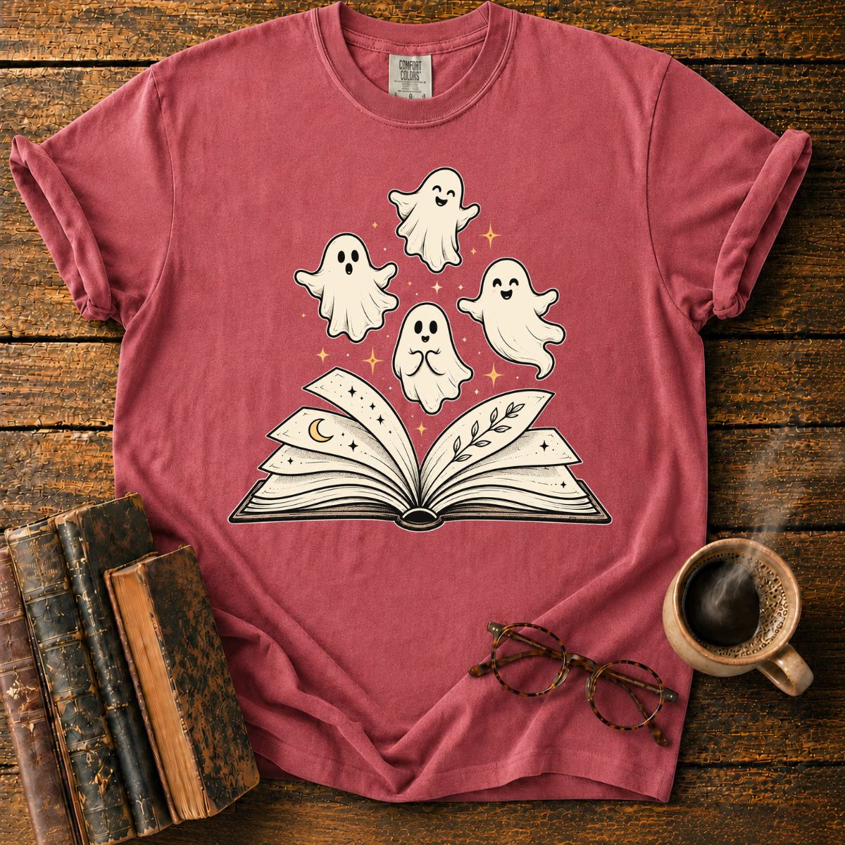 Ghosts Rising from a Magical Book T-Shirt