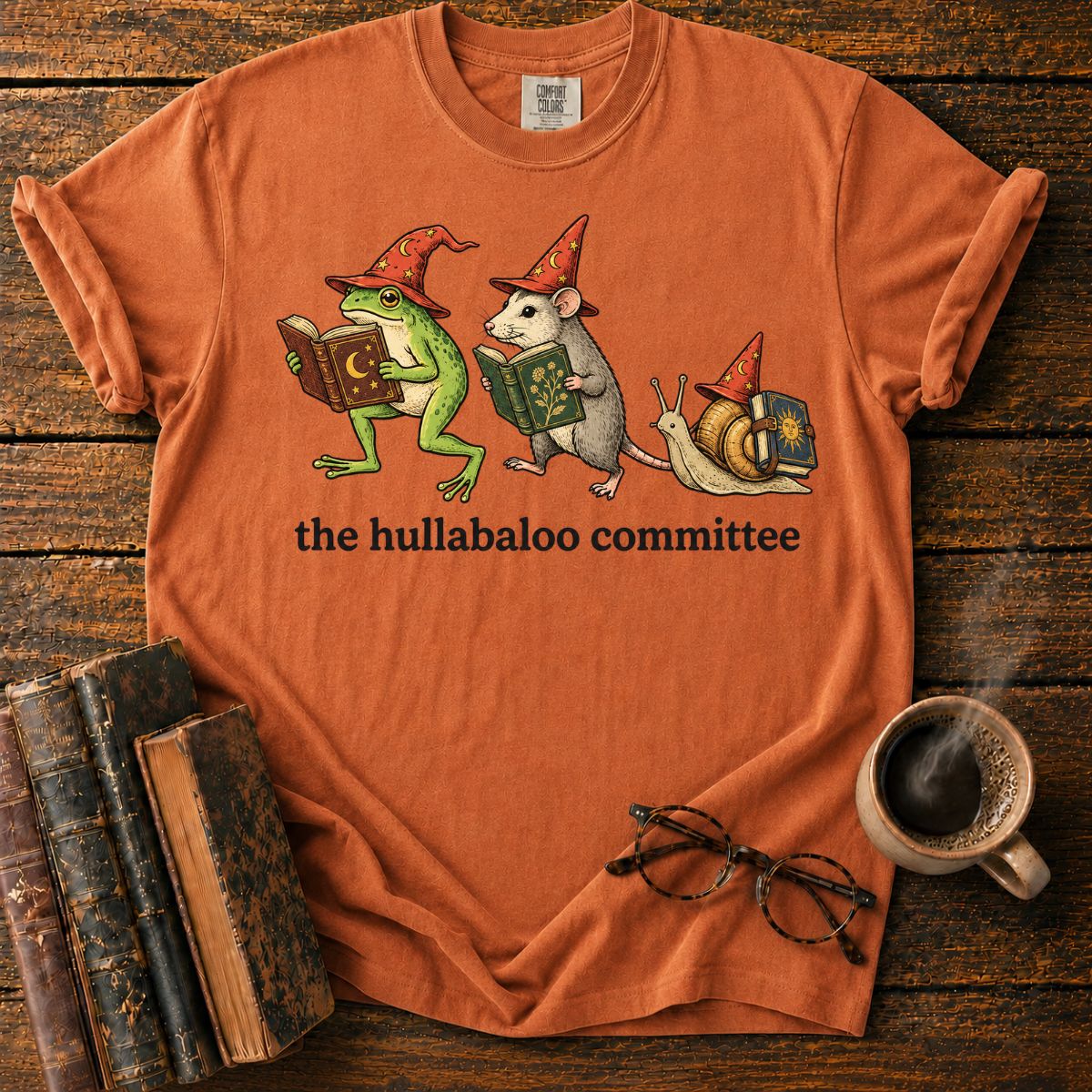 Wizard Animals and Magical Books T-Shirt