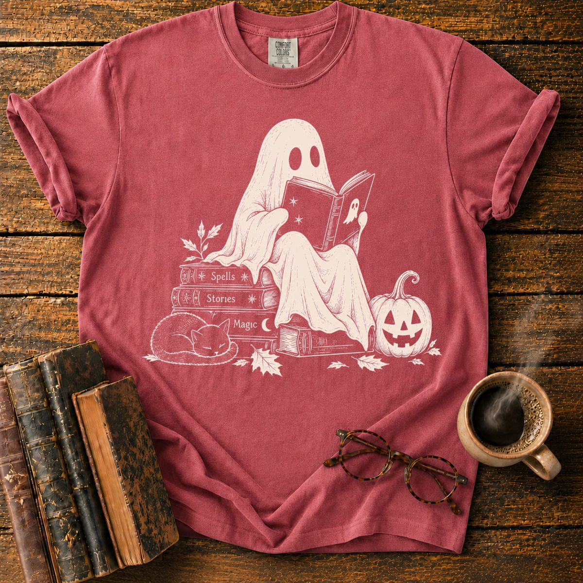 Cozy Ghost’s Halloween Storytime T-Shirt