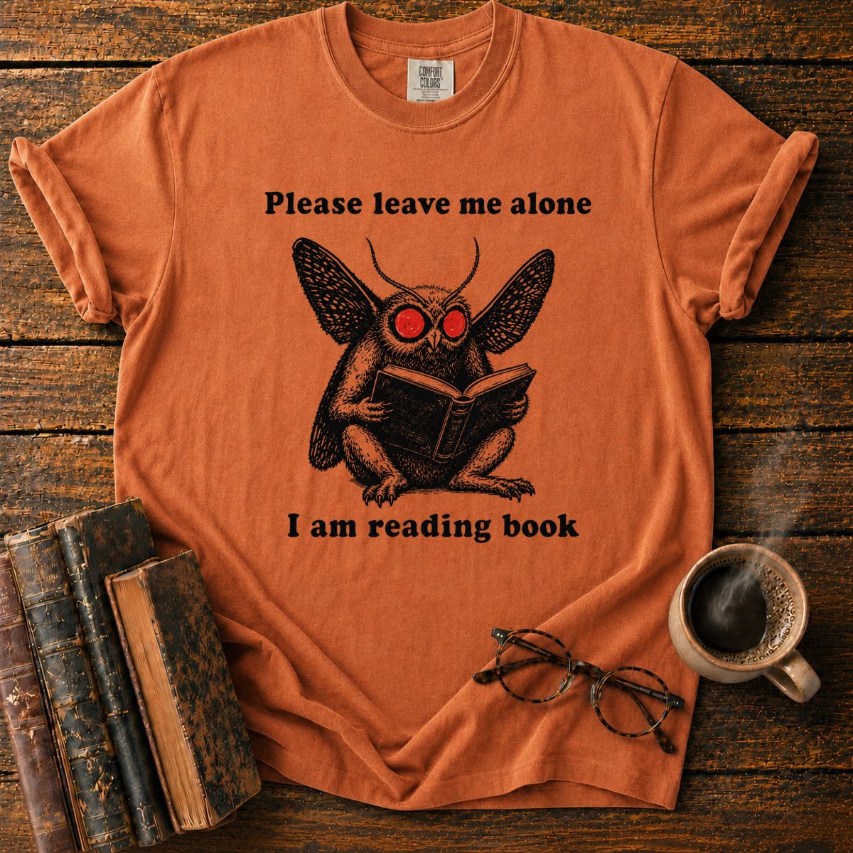 Moth Reader_ Please Leave Me Alone T-Shirt