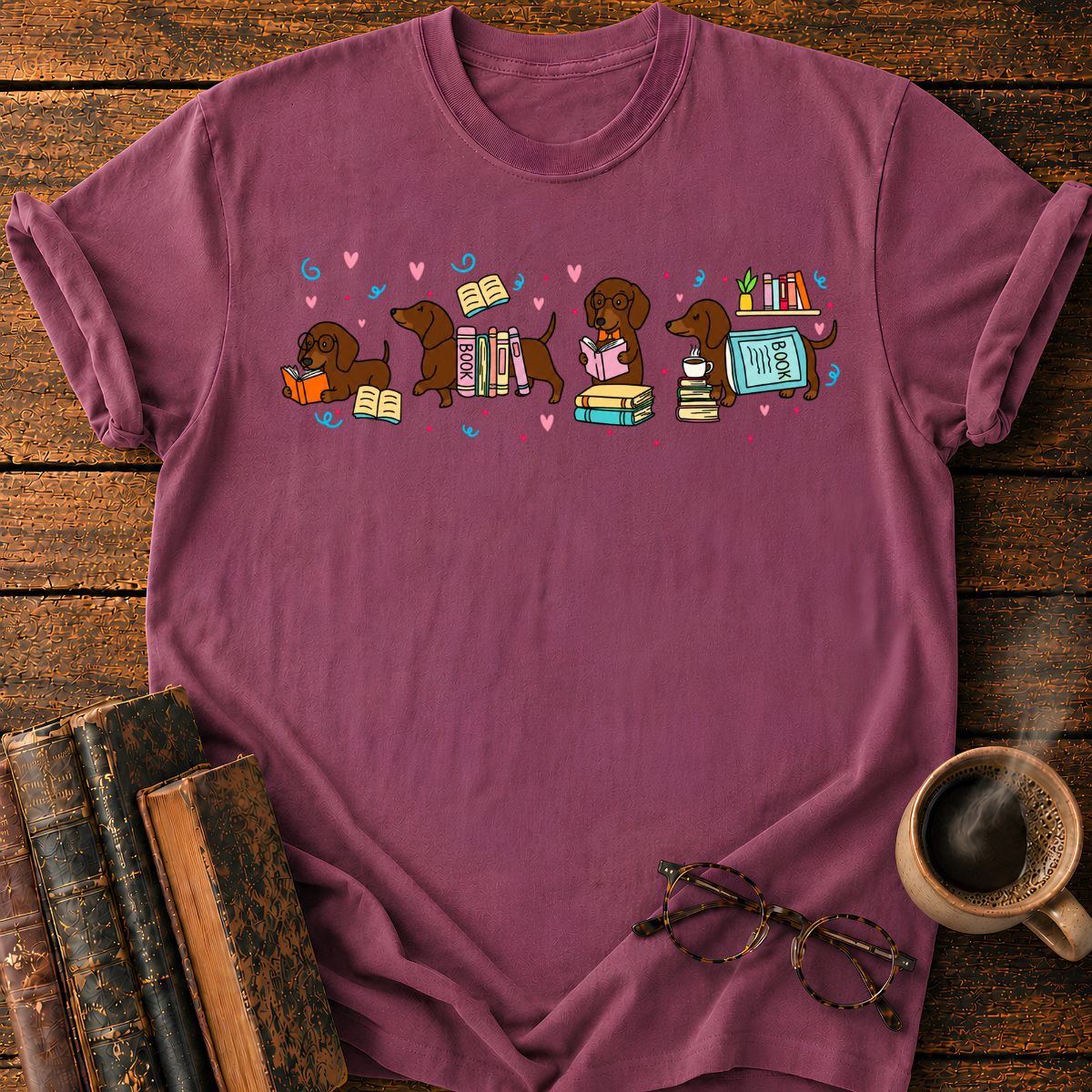 Dogs Reading A Book T-Shirt