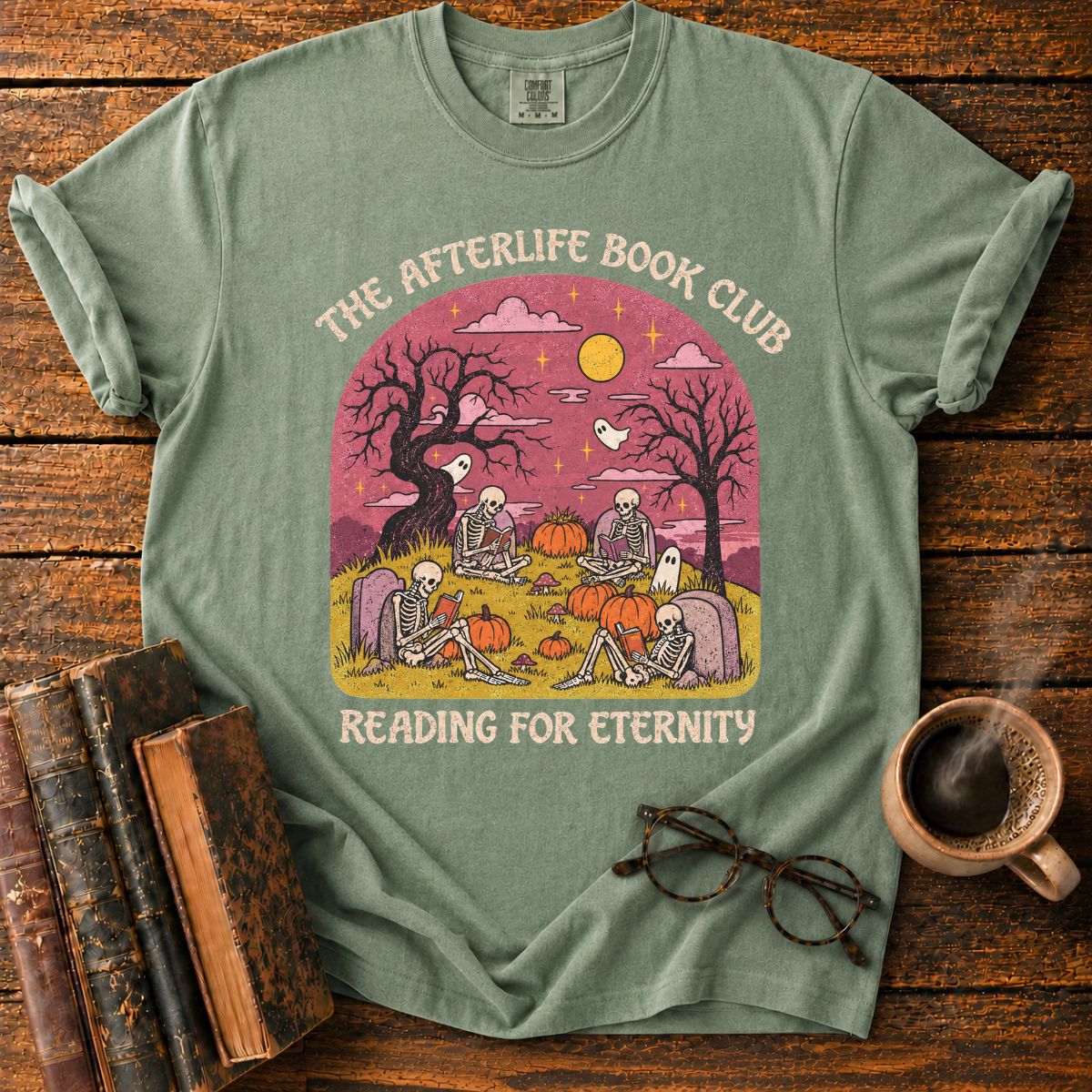 Afterlife Book Club Skeleton T-Shirt