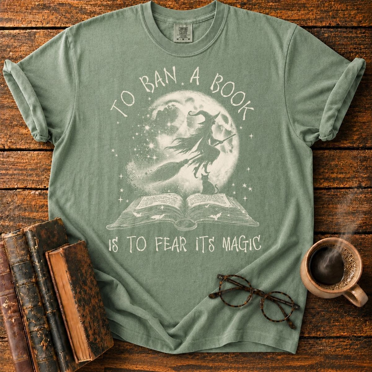 Moonlit Witchcraft and Forbidden Books T-Shirt