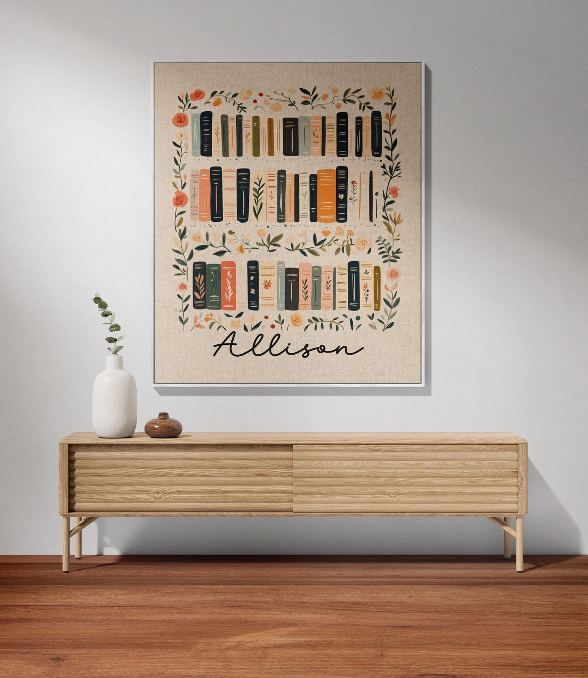 Personalized Name Bookshelf Blanket