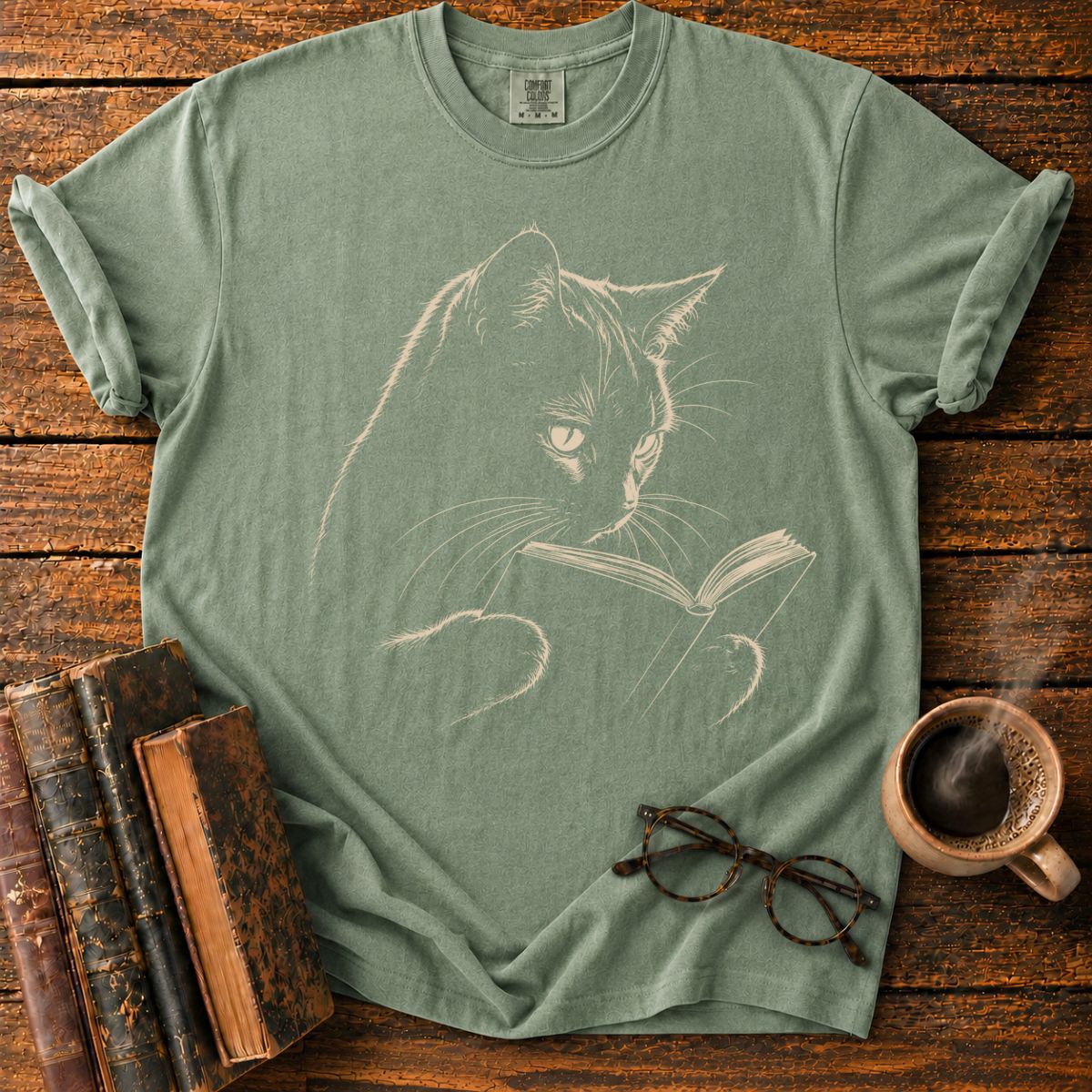 Bookish Cat T-Shirt