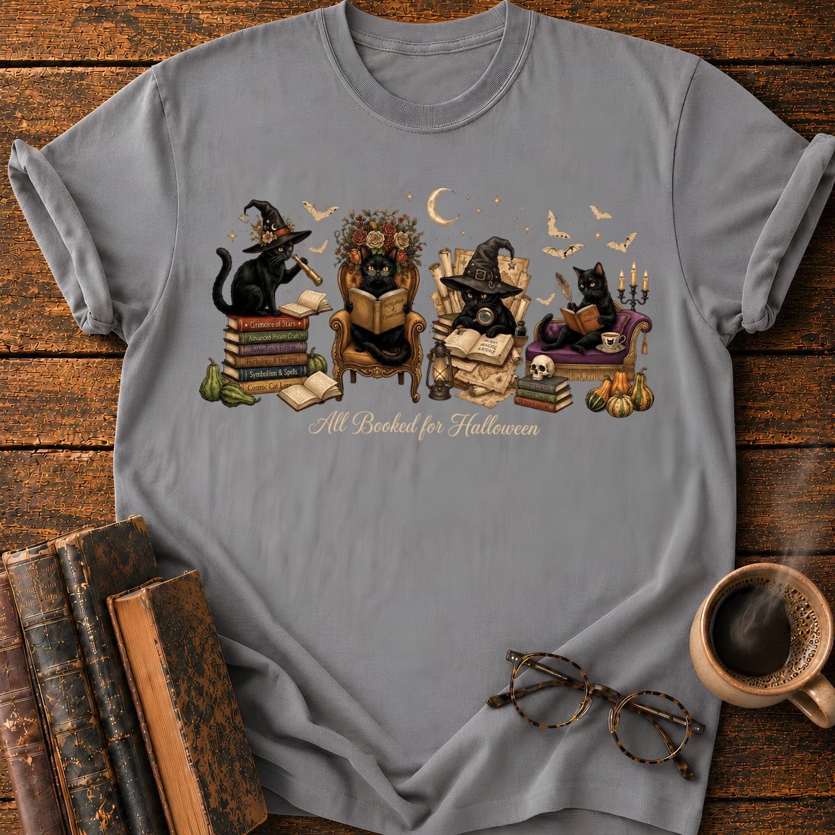 All Booked For Halloween T-Shirt