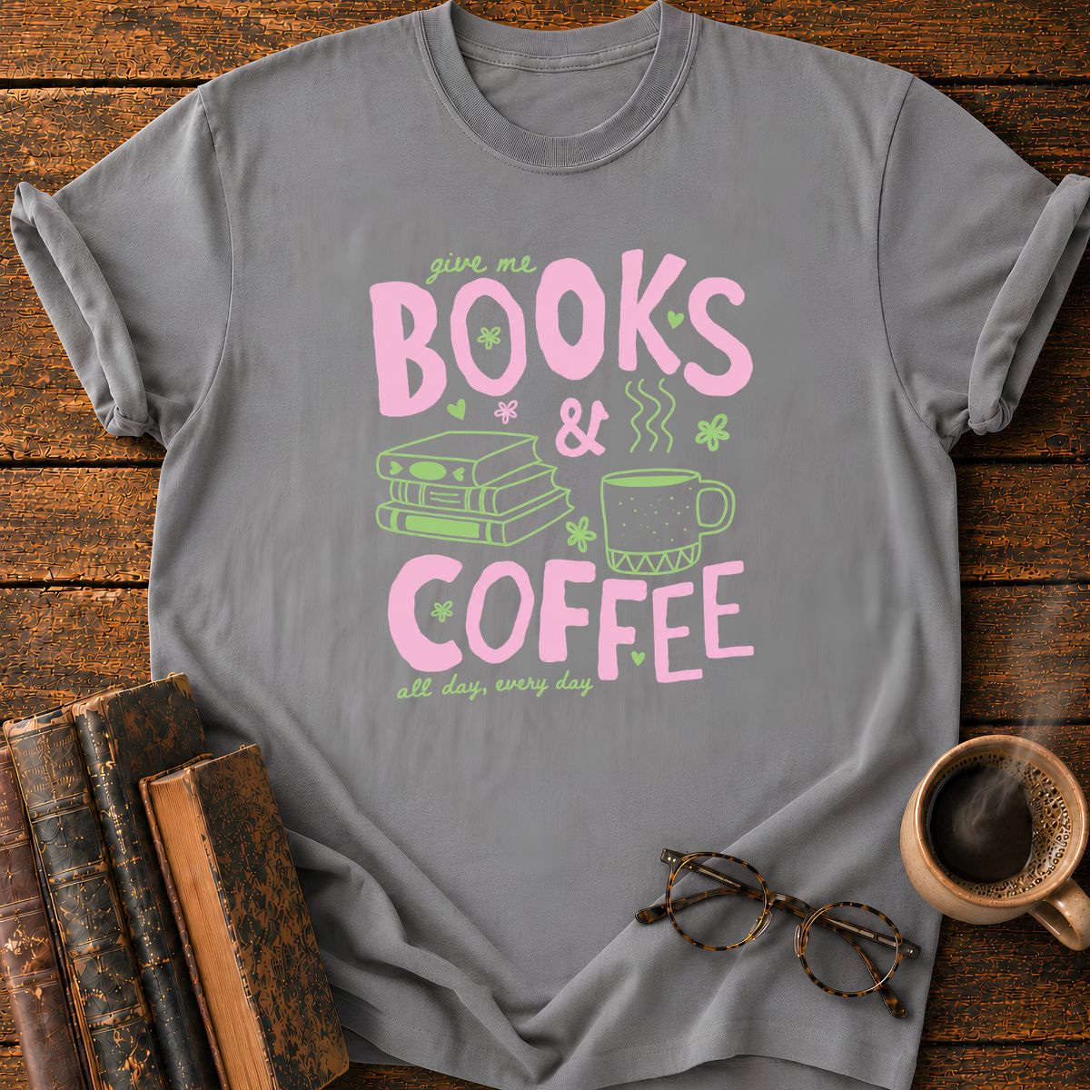 Books & Coffee T-Shirt