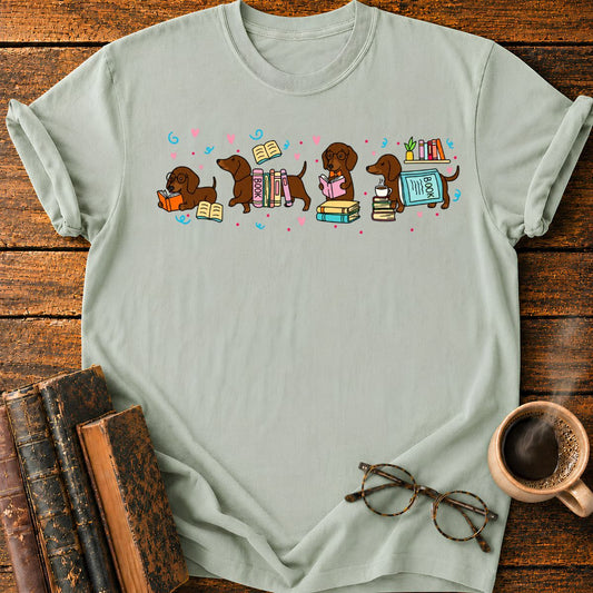 Dogs Reading A Book T-Shirt
