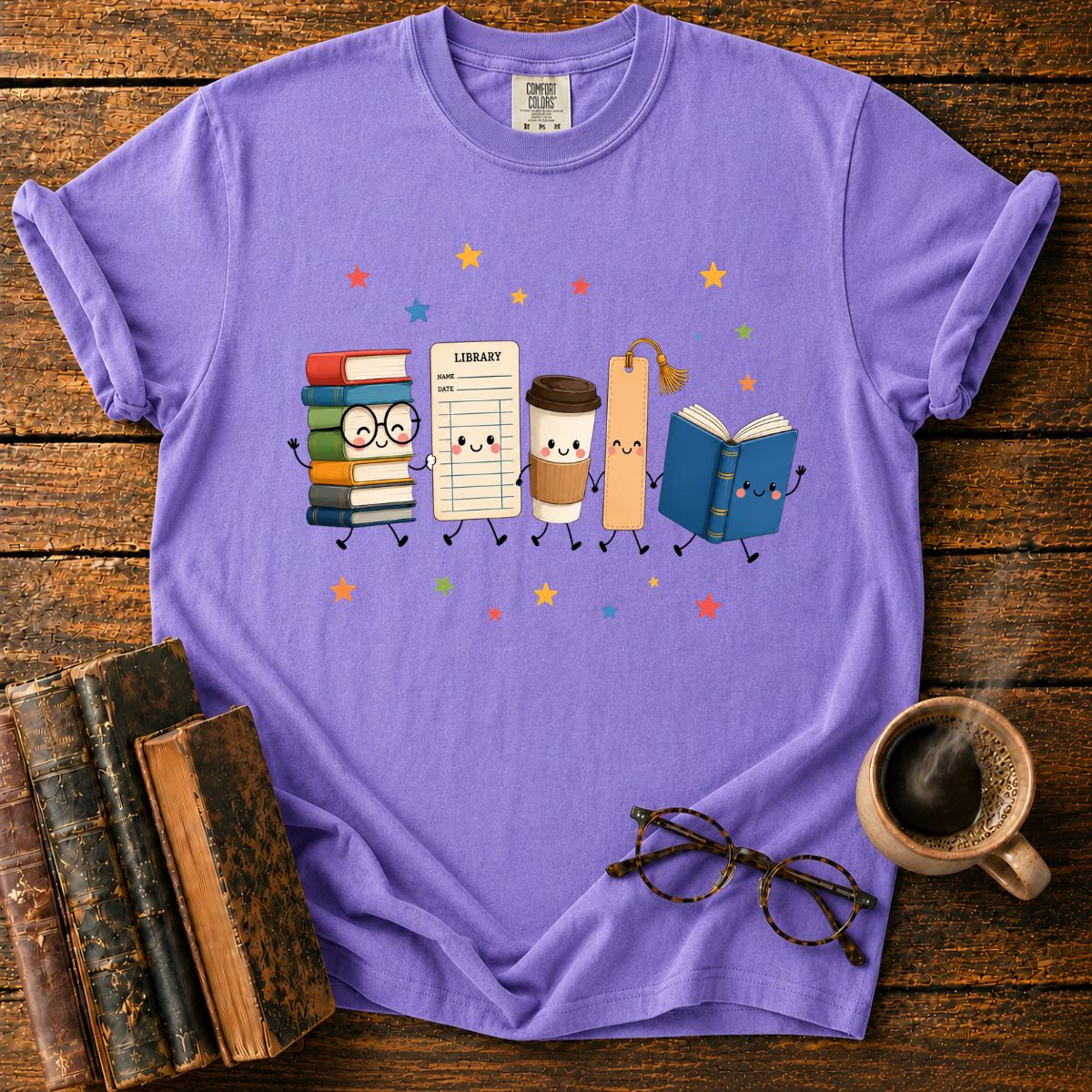 Kawaii Library Friends Parade T-Shirt