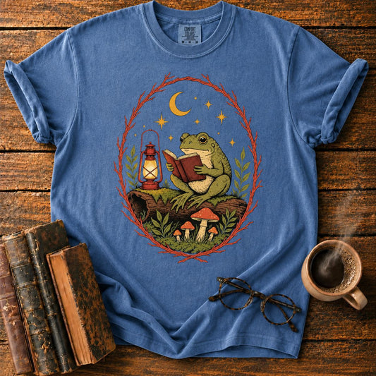 Frog’s Moonlit Reading Nook T-Shirt