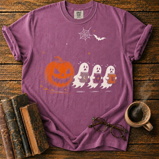 Pumpkin Chases Bookish Ghosts T-Shirt