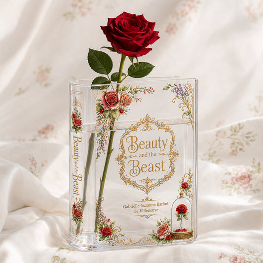 Beauty and the Beast Acrylic Book Vase Book Lover Gift