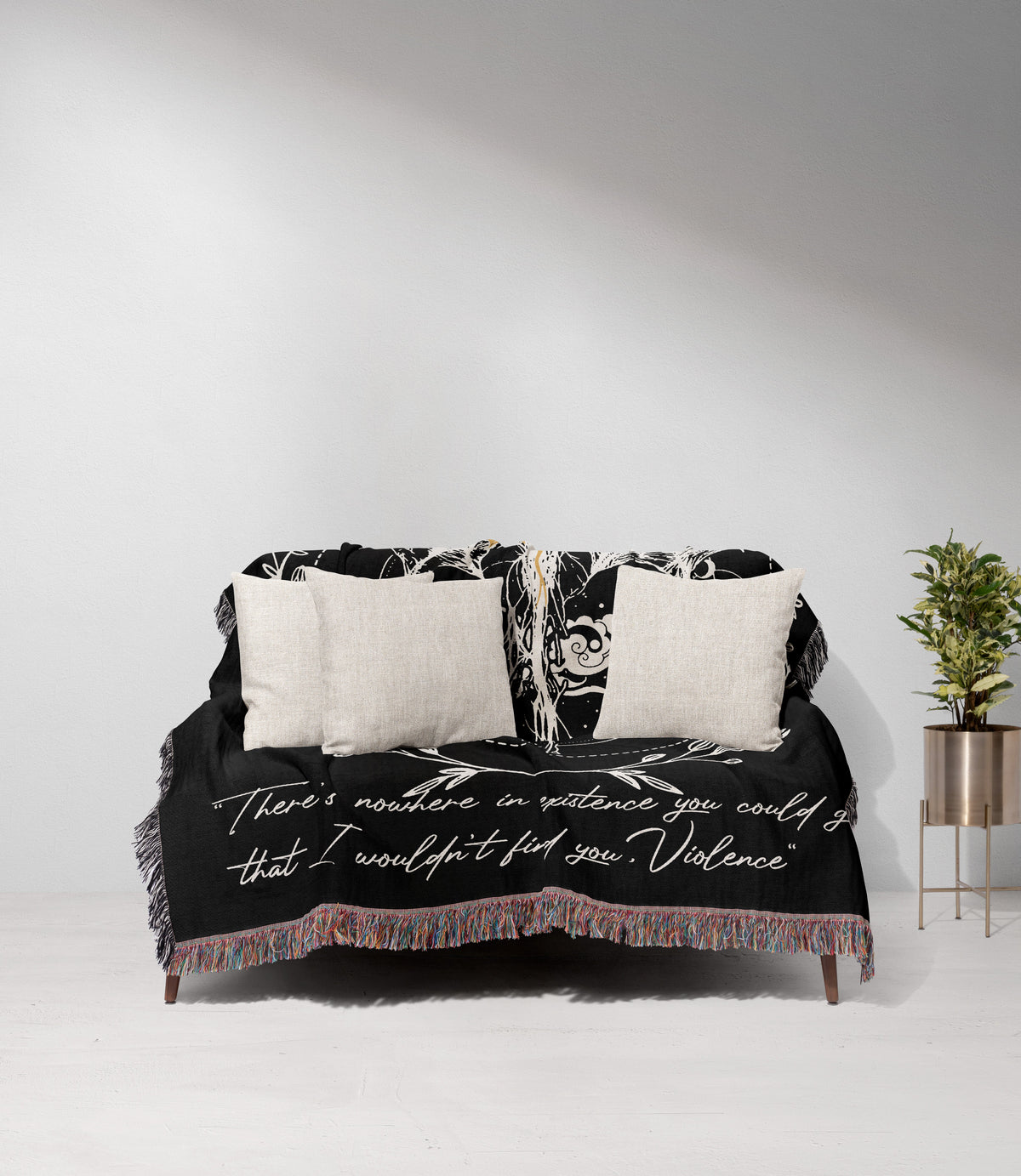 Basgiath War Dark College Woven Throw Blanket