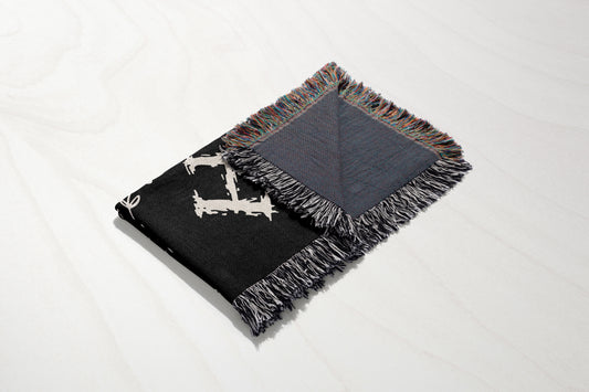 Basgiath War Dark College Woven Throw Blanket