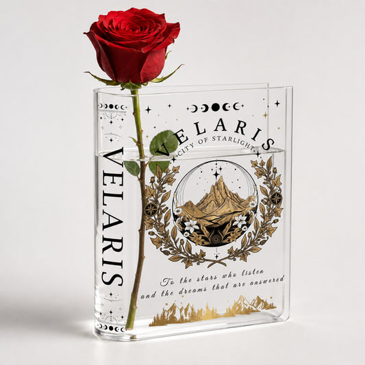 Moutain City Acrylic Book Vase Book Lover Gift