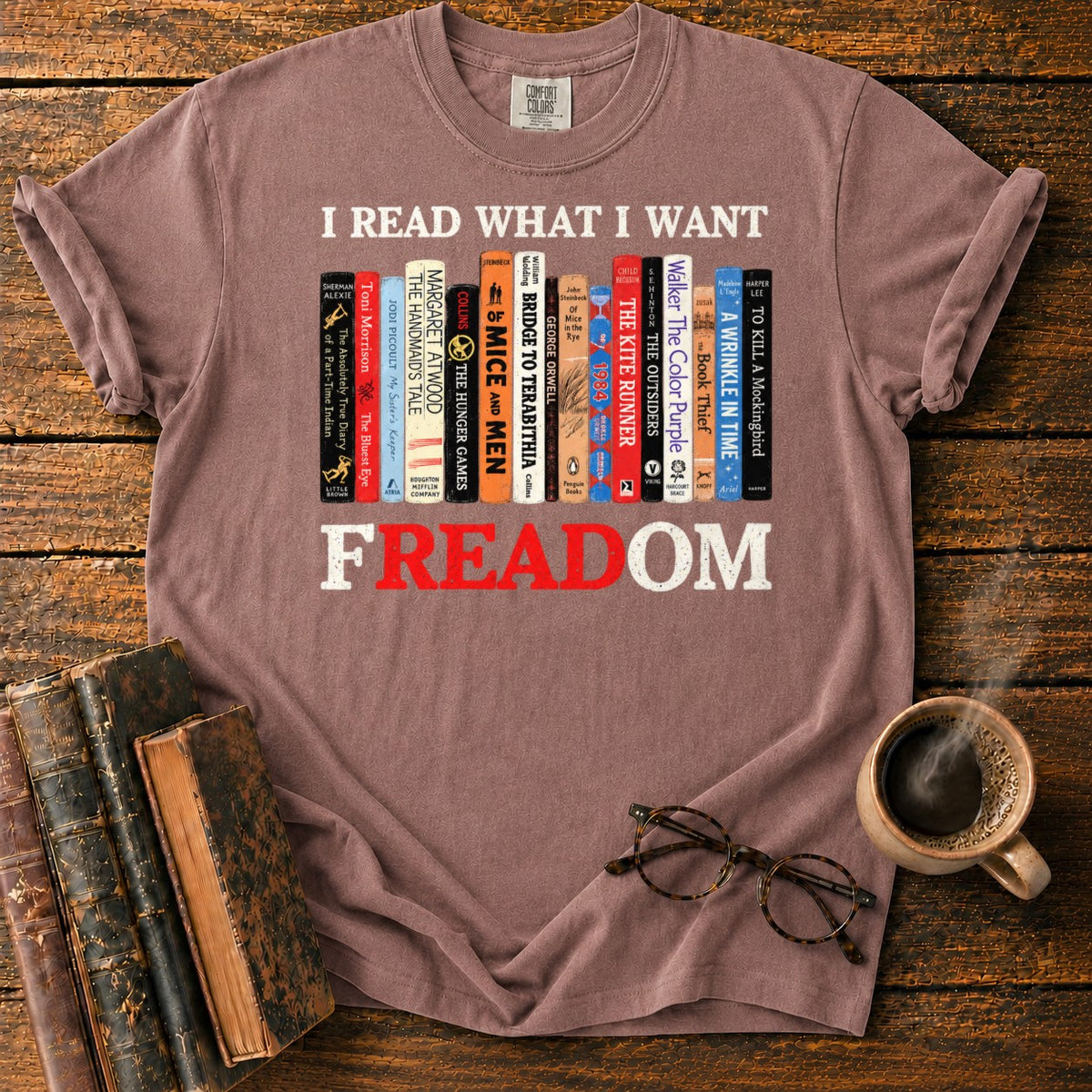 001 T-Shirt in Espresso – BooksThreads