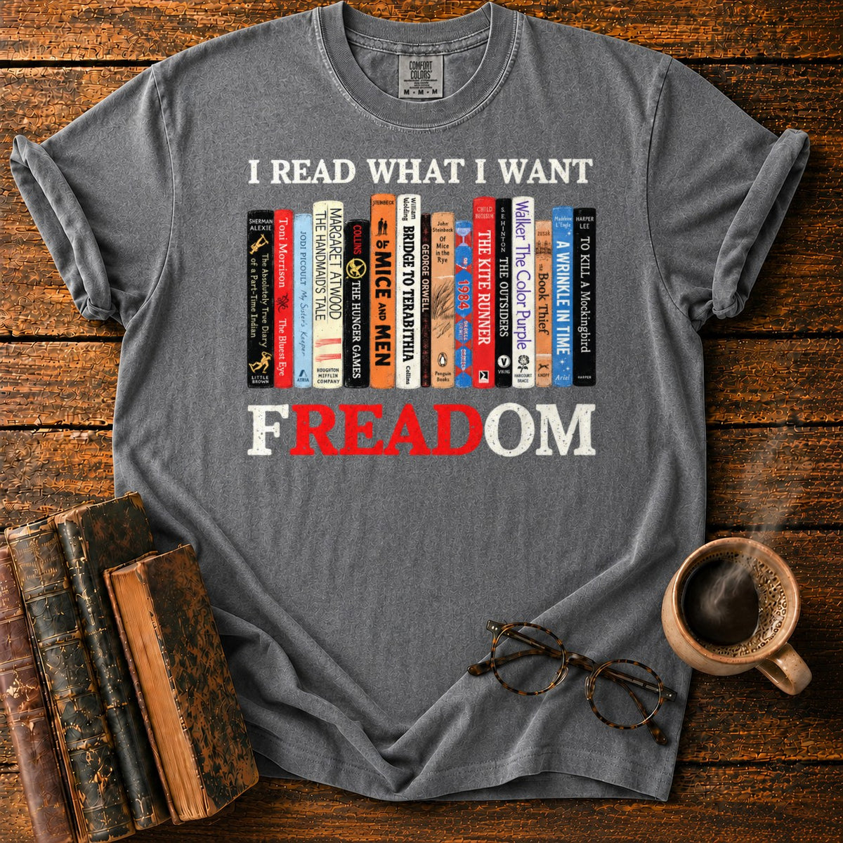 001 T-Shirt in Pepper – BooksThreads