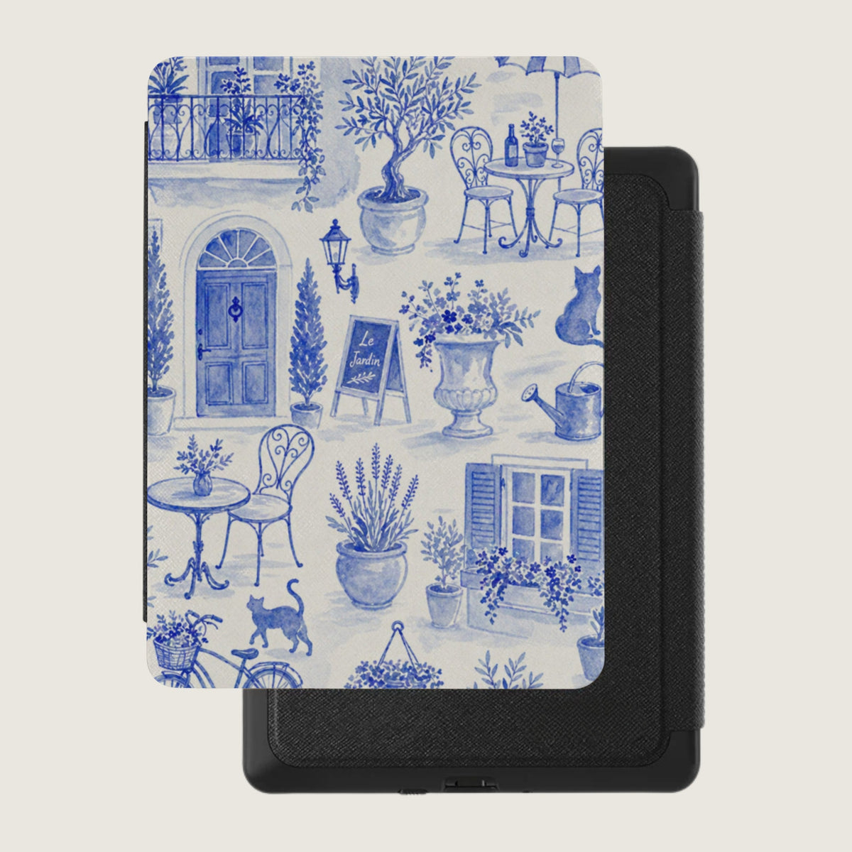 French Garden Scene Kindle Case