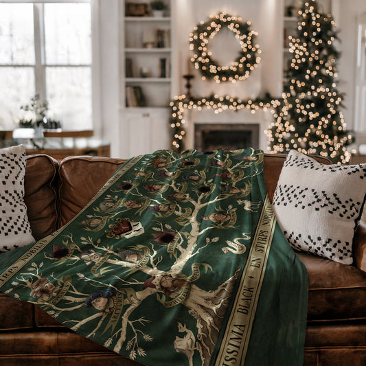 Wizard Family Tree Velveteen Plush Blanket