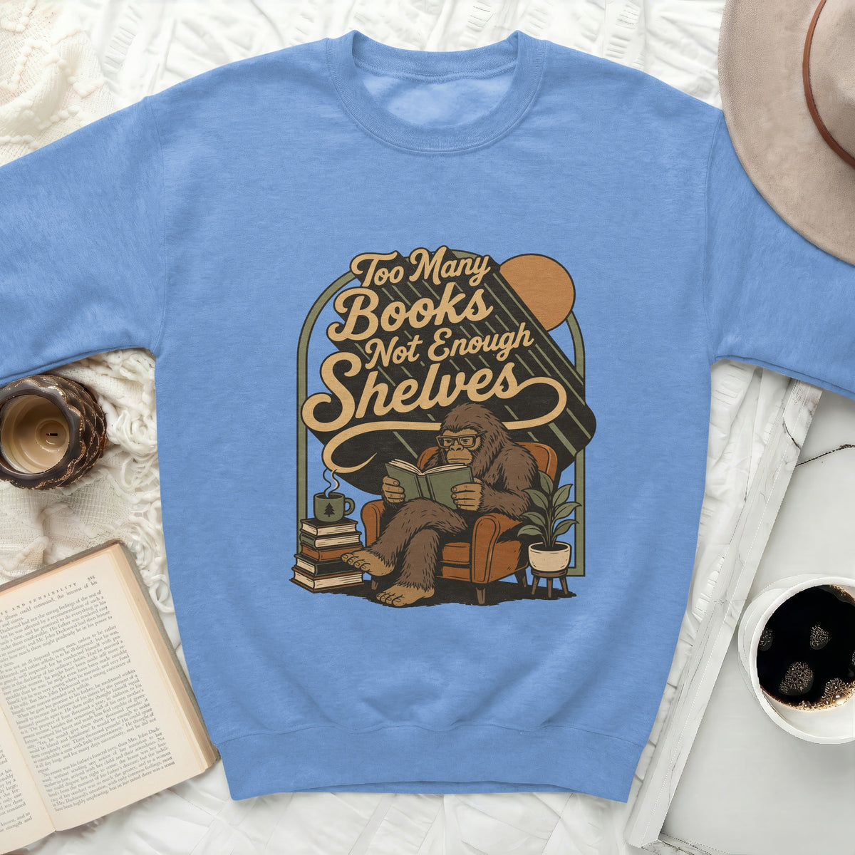 Cozy Cryptid Bookworm Sweatshirt