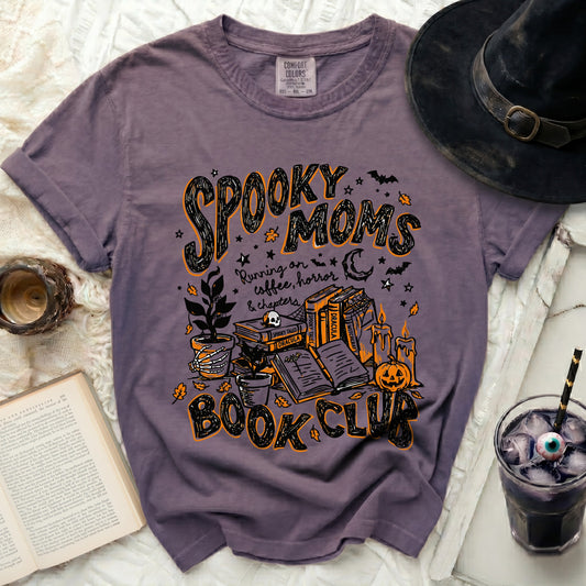 Spooky Moms Book Club Literary Tee