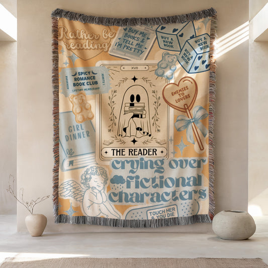 Bookish Woven Throw Blanket