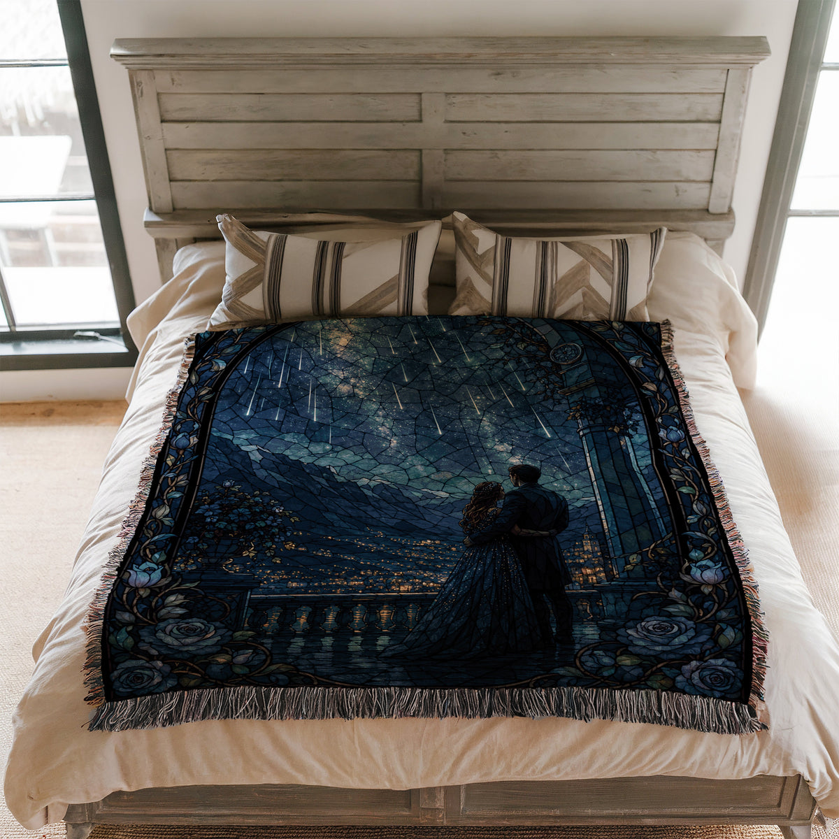 Starfall Night Woven Throw Blanket