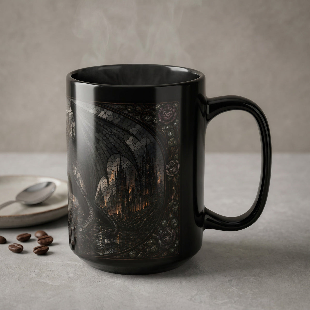 Violet and Tarin Stained Glass Mug