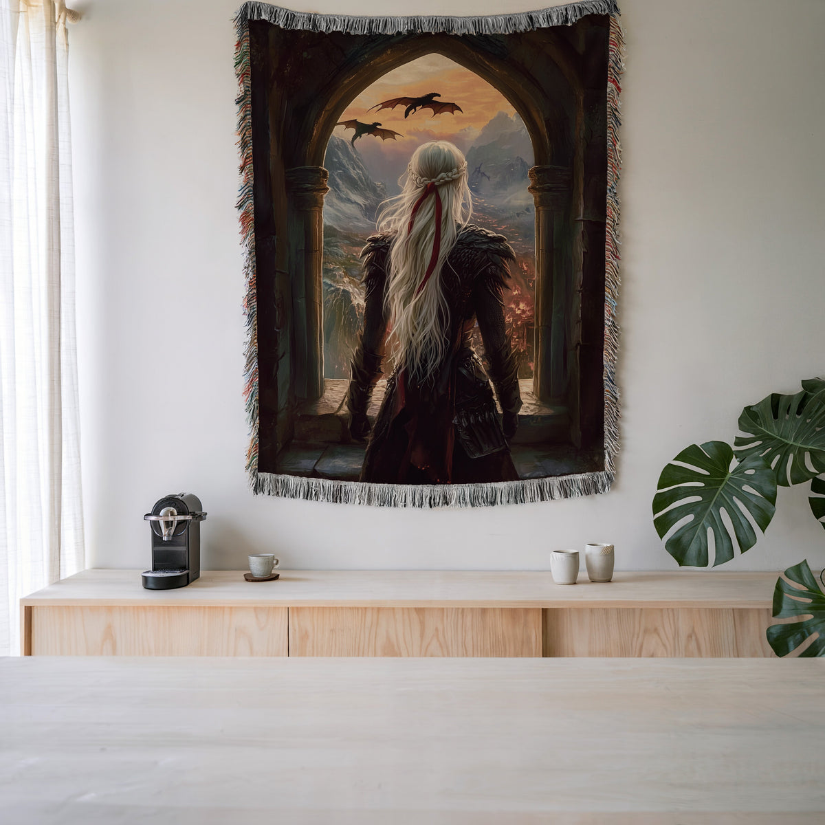 Manon Blackbeak Inspired Cozy Woven Throw Blanket
