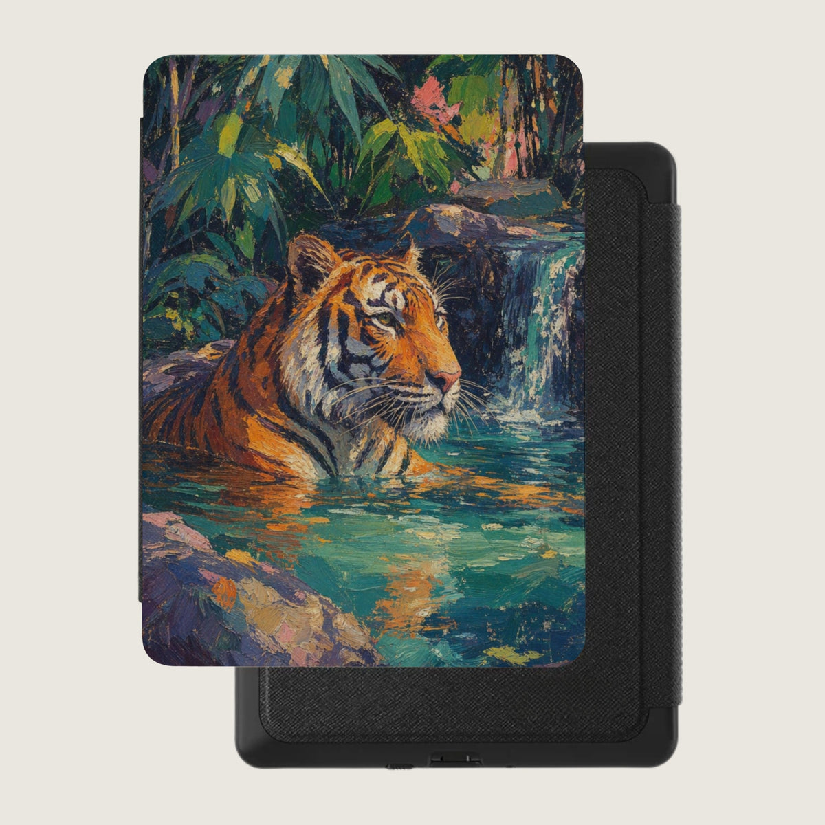 Painterly Jungle Tiger Kindle Case