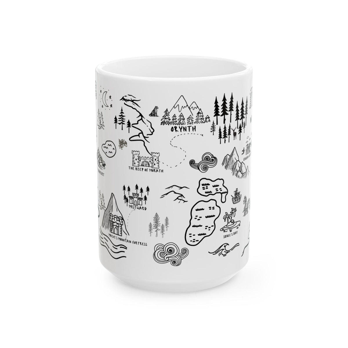White Throne of Glass Map Mug