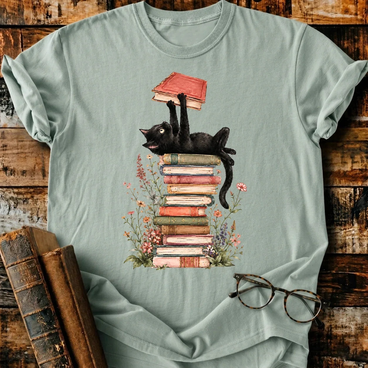 Literary Cat T-Shirt