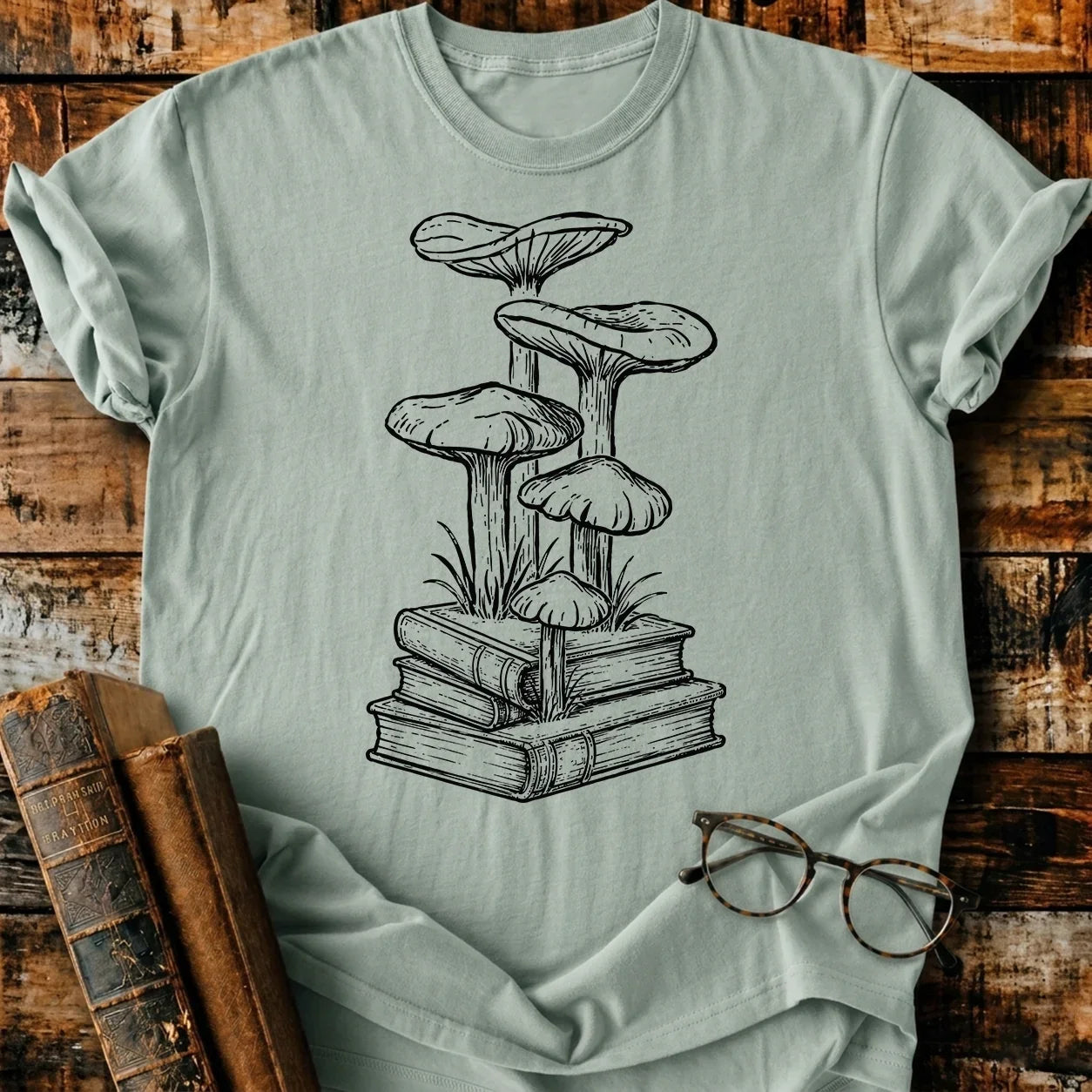 Book Mushrom T-Shirt