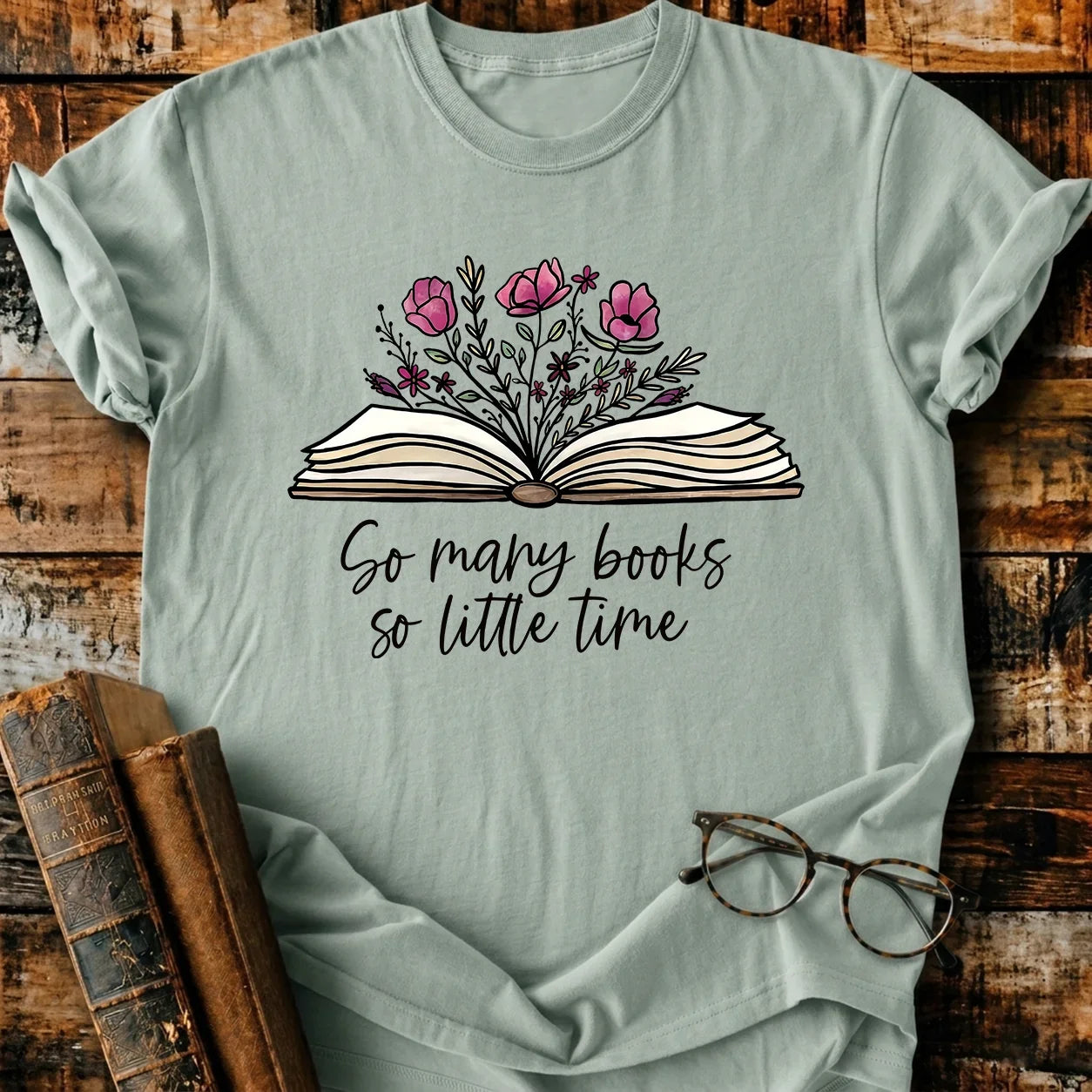 Floral Booklover T-Shirt