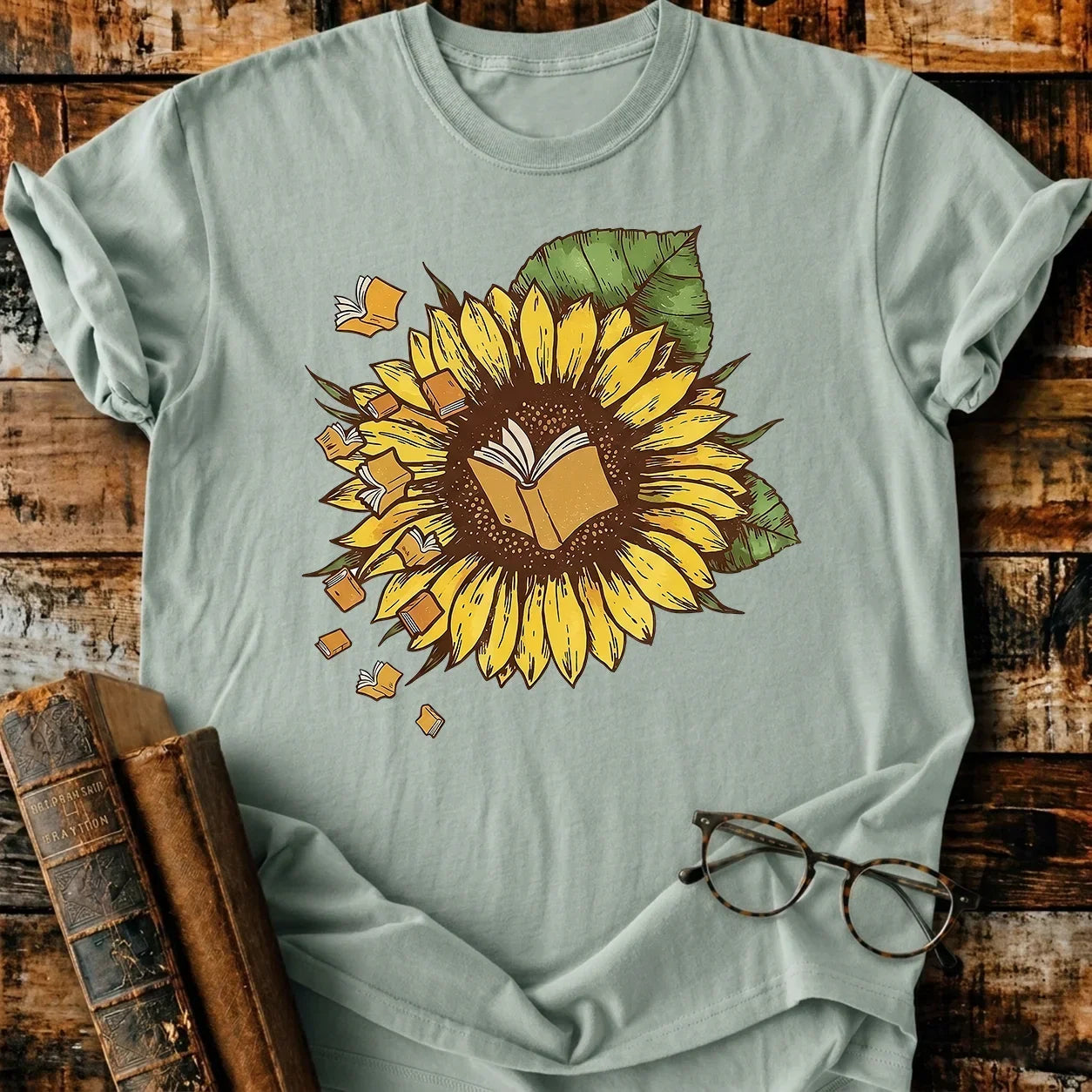 Book Sunflower T-Shirt