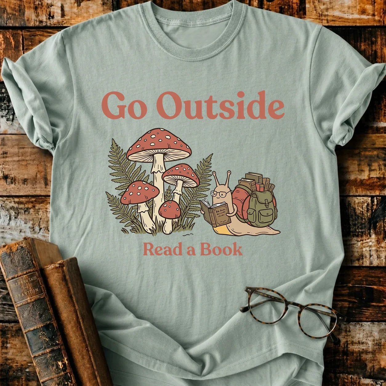 Go Outside Read A Book T-Shirt