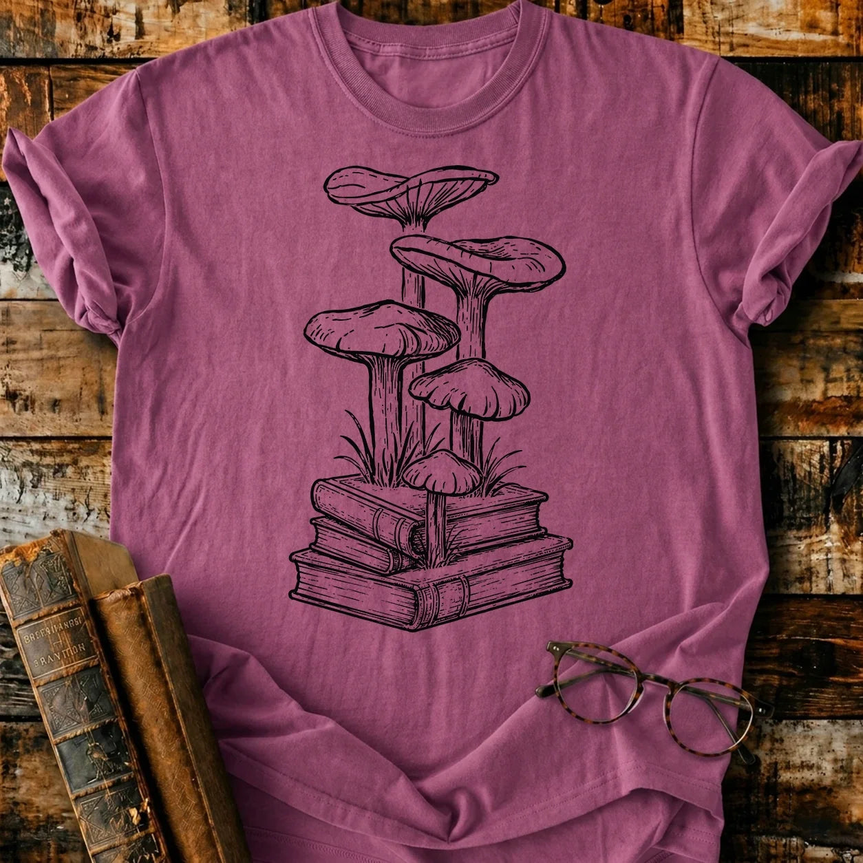 Book Mushrom T-Shirt