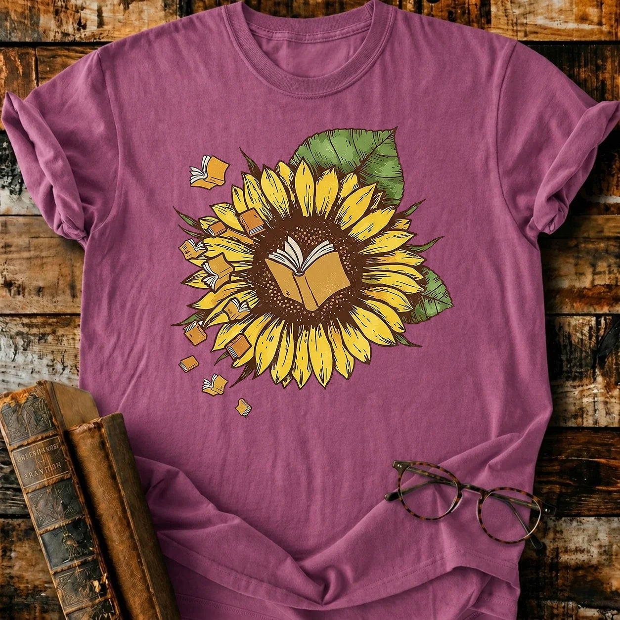 Book Sunflower T-Shirt