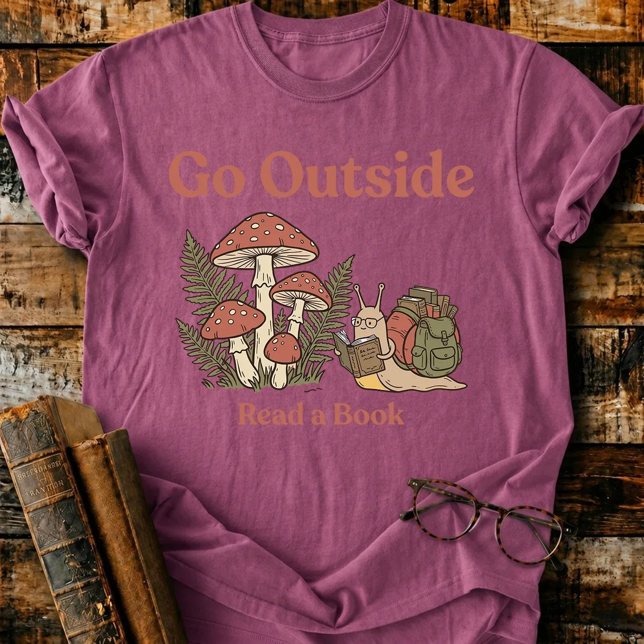 Go Outside Read A Book T-Shirt