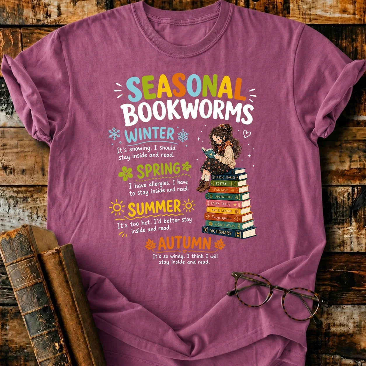Seasonal Bookworms T-Shirt