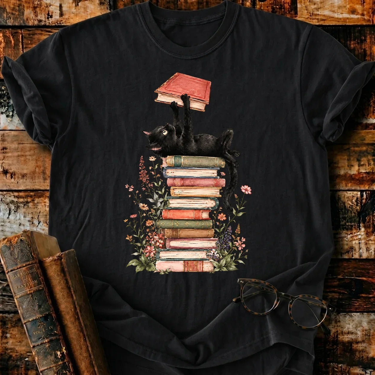 Literary Cat T-Shirt