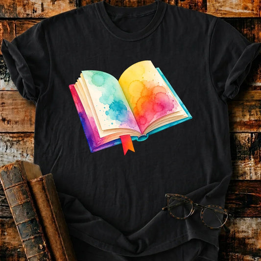 Open Book Watercolor T-Shirt